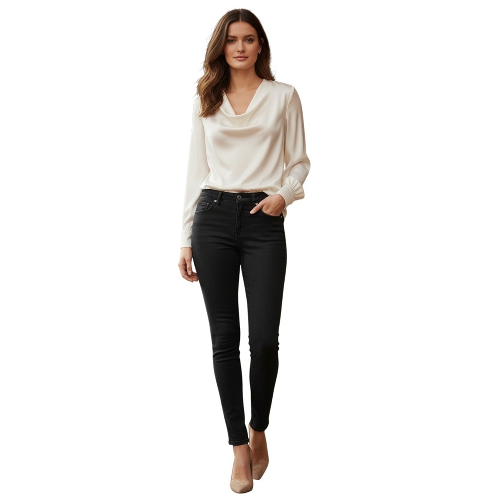 MOTHER High Waisted Looker Not Guilty Black Skn Jeans 26x29 92% Cotton USA‎ NWOT
